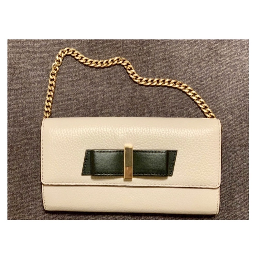 Kate Spade Pochette Bag With Black Bow Detail